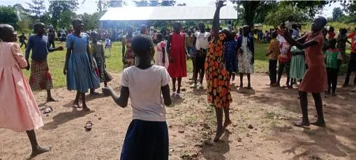 Volunteers and a community partner